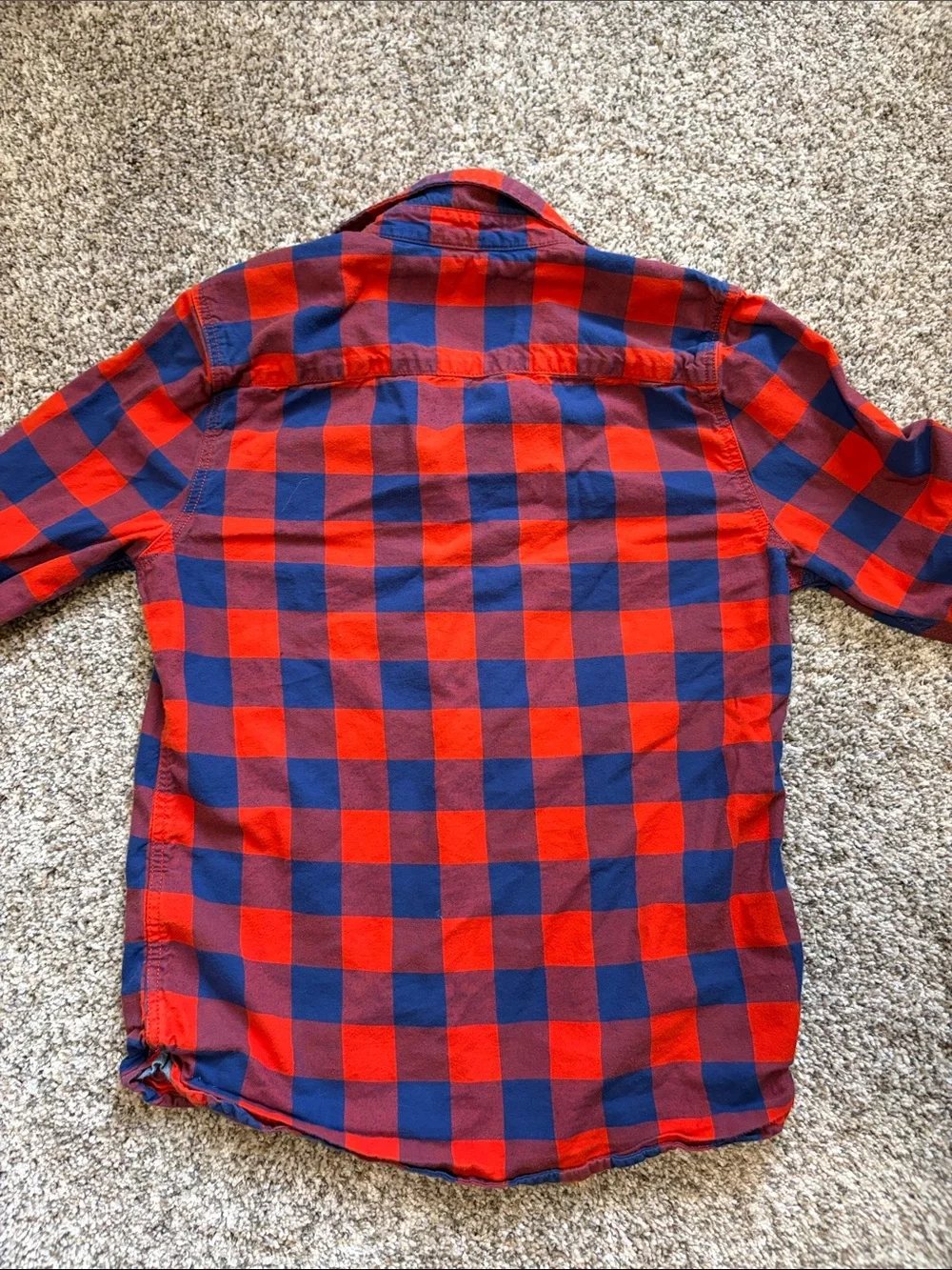 Boden Red & Navy Check Button-Down Shirt